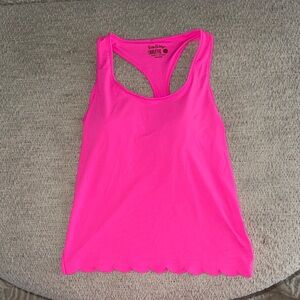 lilly pulitzer Bright Pink Scalloped Tank Top